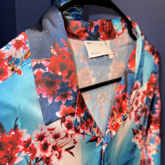 ASOS- NWOT Floral Button Down Shirt Size Large - Picture 8 of 13